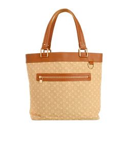Lucille GM Mini Lin, Canvas, Beige/Brown, SR1004, 2*